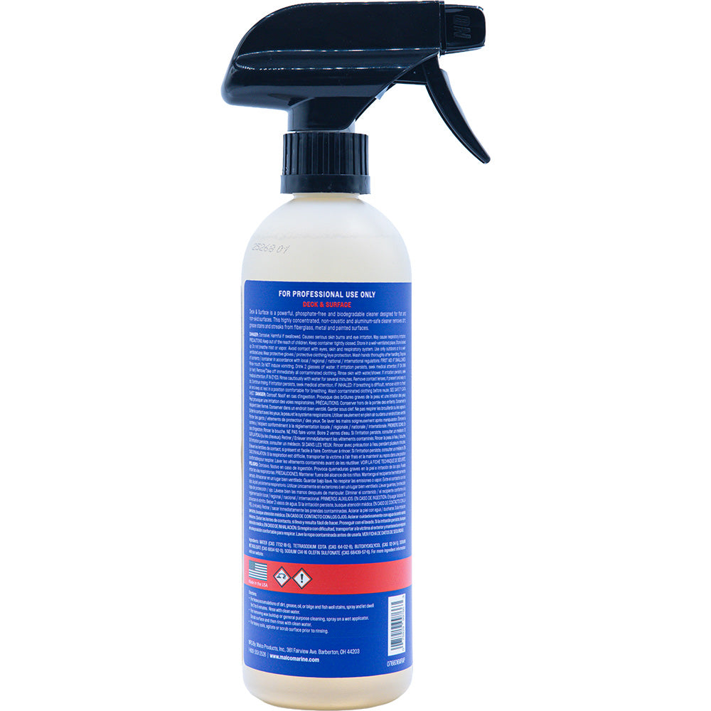 Malco Deck Surface Spray All Purpose Cleaner 16 oz marine deck cleaning spray