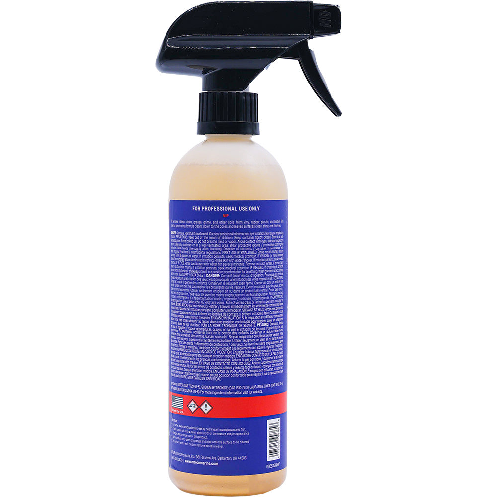 Malco VIP Vinyl Plastic Cleaner 16 oz marine interior vinyl and plastic cleaner