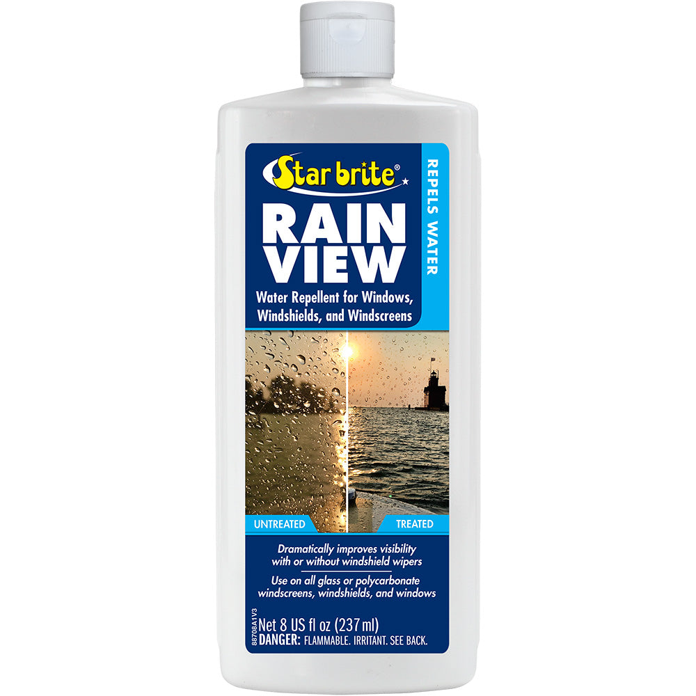 star brite rain repellent 8 oz bottle star brite rain view windshield water repellent star brite rain repellent for boats and automotive glass