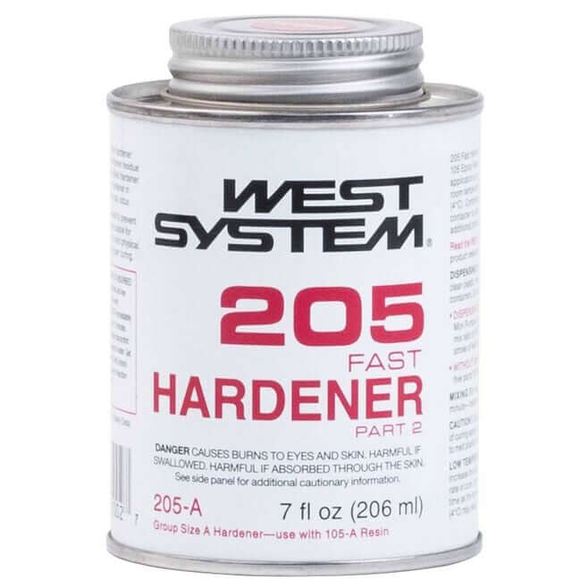 WEST SYSTEM 205-A Fast Hardener marine epoxy curing agent for fiberglass repair