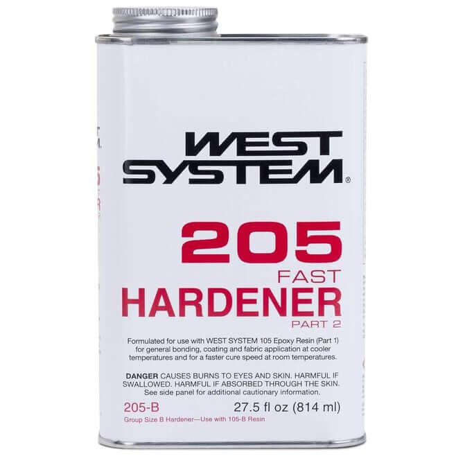 WEST SYSTEM 205-B Fast Hardener marine epoxy curing agent for fiberglass repair