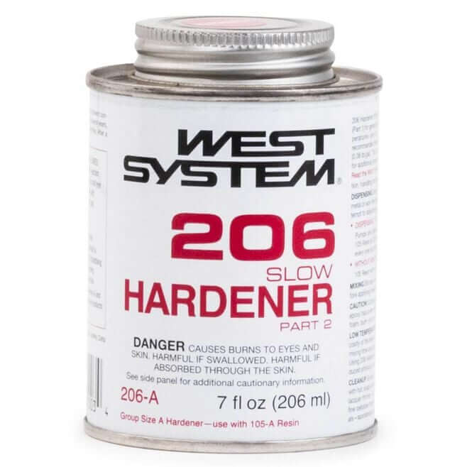 WEST SYSTEM 206-A Slow Hardener marine epoxy curing agent for fiberglass repair