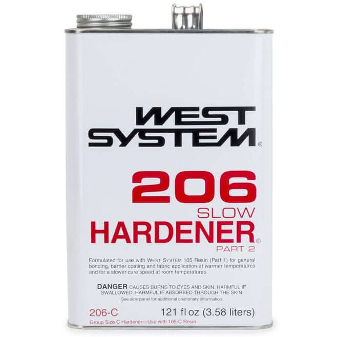 WEST SYSTEM 206-C Slow Hardener marine epoxy curing agent for fiberglass boat repair