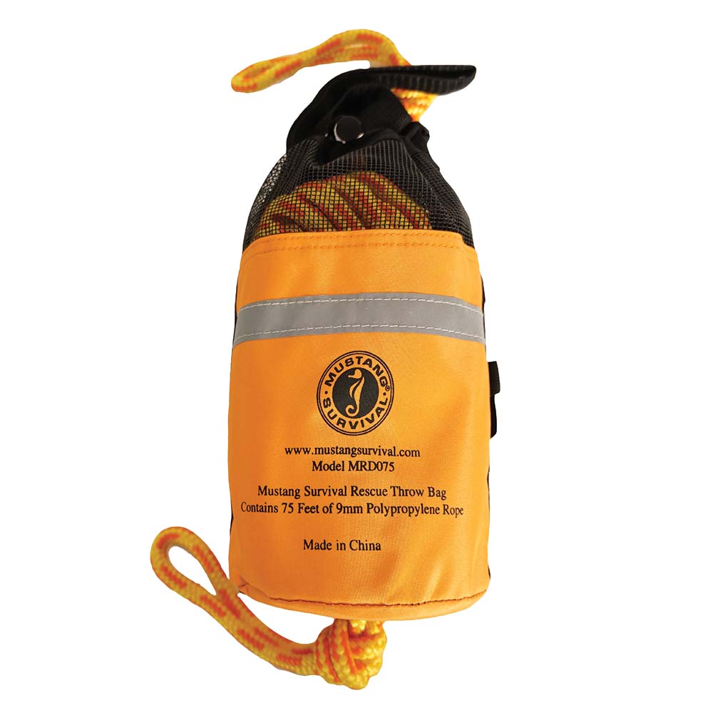 Mustang Throw Bag with 75 foot floating marine rescue rope
