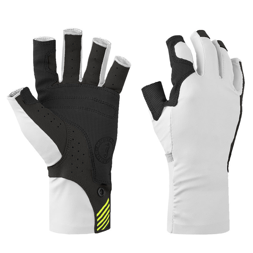 mustang traction sailing gloves open finger medium mustang UV sailing gloves white black grip gloves mustang sailing gloves for boating and rope handling