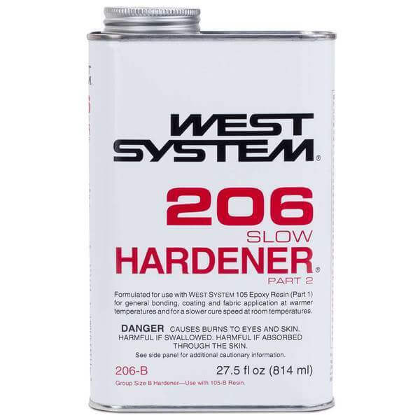 WEST SYSTEM 206-B Slow Hardener marine epoxy curing agent for fiberglass boat repair