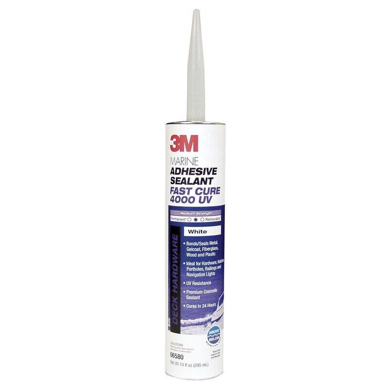 4000 UV Fast Cure Polyether Adhesive/Sealant, White, 10 oz. Cartridge 3M