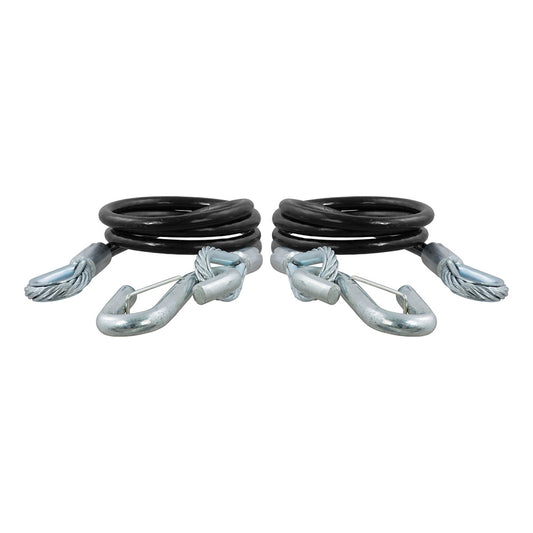 CURT 44-1/2" Safety Cables w/2 Snap Hooks - 5,000 lbs. - Vinyl Coated - 2 Pack [80151]