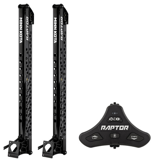 Minn Kota Raptor Bundle Pair - 8' Black Shallow Water Anchors w/Footswitch [1810600/PAIR]