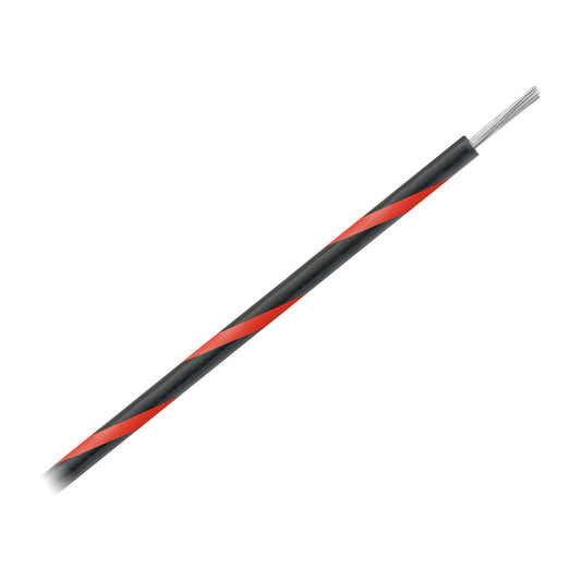 Pacer 16 AWG Gauge Striped Marine Wire 1000' Spool - Black w/Red Stripe [WUL16BK-2-1000]