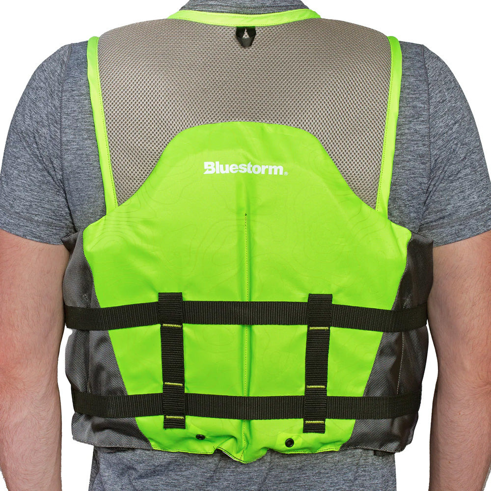 Bluestorm Sportsman Adult Mesh Fishing Life Jacket - Hi-Vis - L/XL [BS-105-HVS-L/XL]