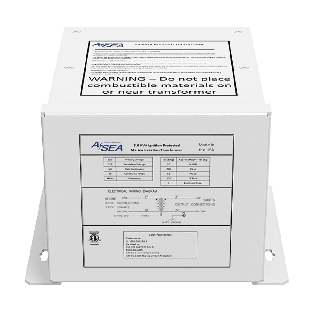 ASEA Power Systems 3.6 kVA Isolation Transformer [634003]