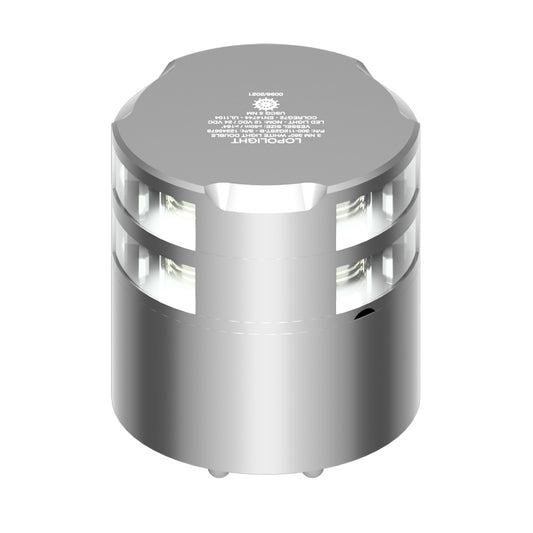 Lopolight 360 Double-Stacked 3nm Masthead Light - Silver Anodized [300-112G2ST]