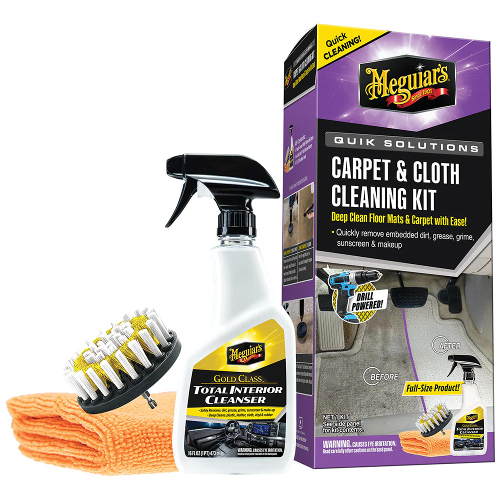 Meguiars Quik Solutions Carpet Cloth Cleaning Kit interior fabric cleaner