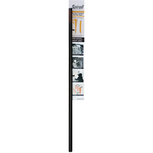 Spiroll rope protector black for lines 1/2 inch and larger marine rope protection