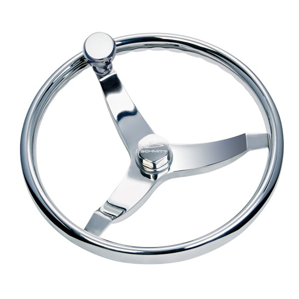 Schmitt Marine Vision Elite Stainless Steel Steering Wheel 15.5 Inch