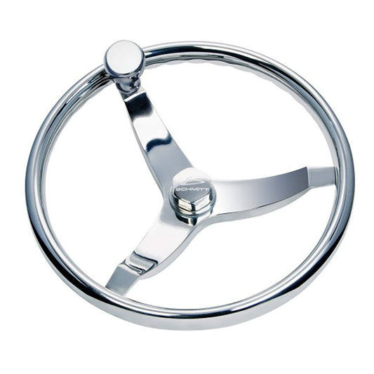 Schmitt Marine Vision Elite Stainless Steel Steering Wheel 15.5 Inch