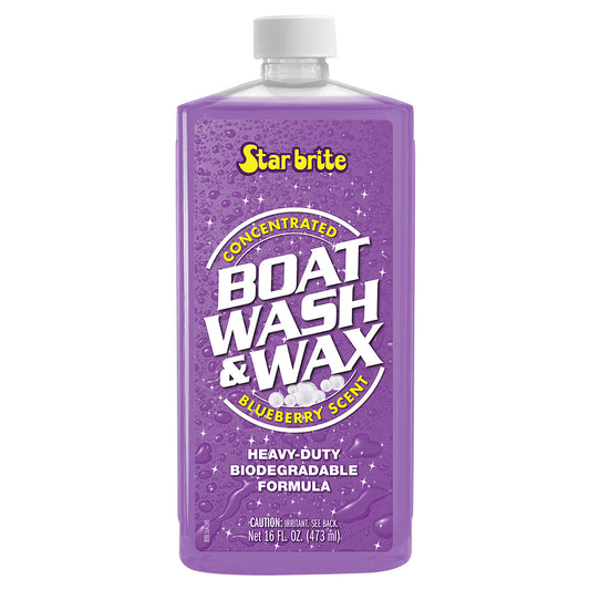 marine boat wash wax star brite heavy duty blueberry 16 oz bottle