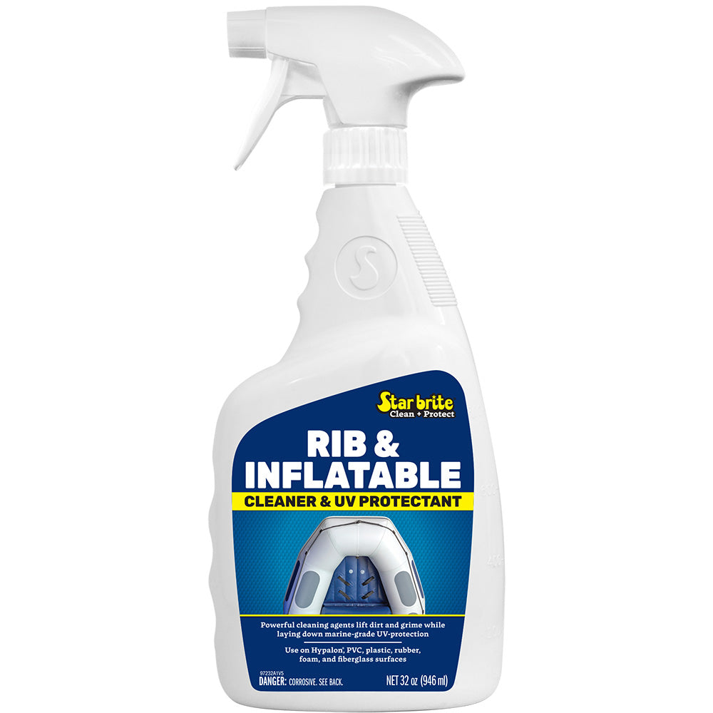 star brite rib inflatable boat cleaner 32 oz bottle star brite UV protectant for inflatable boats PVC hypalon star brite rib boat cleaner and protectant marine use