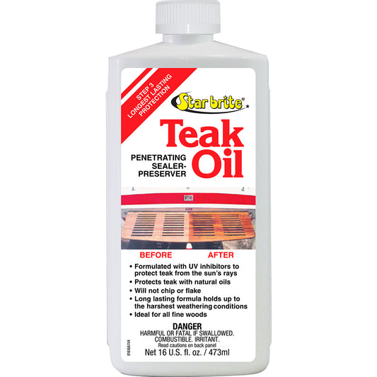 Star Brite teak oil marine wood sealer 16 oz bottle