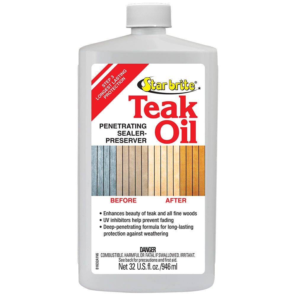 Star Brite teak oil marine wood sealer 32 oz bottle