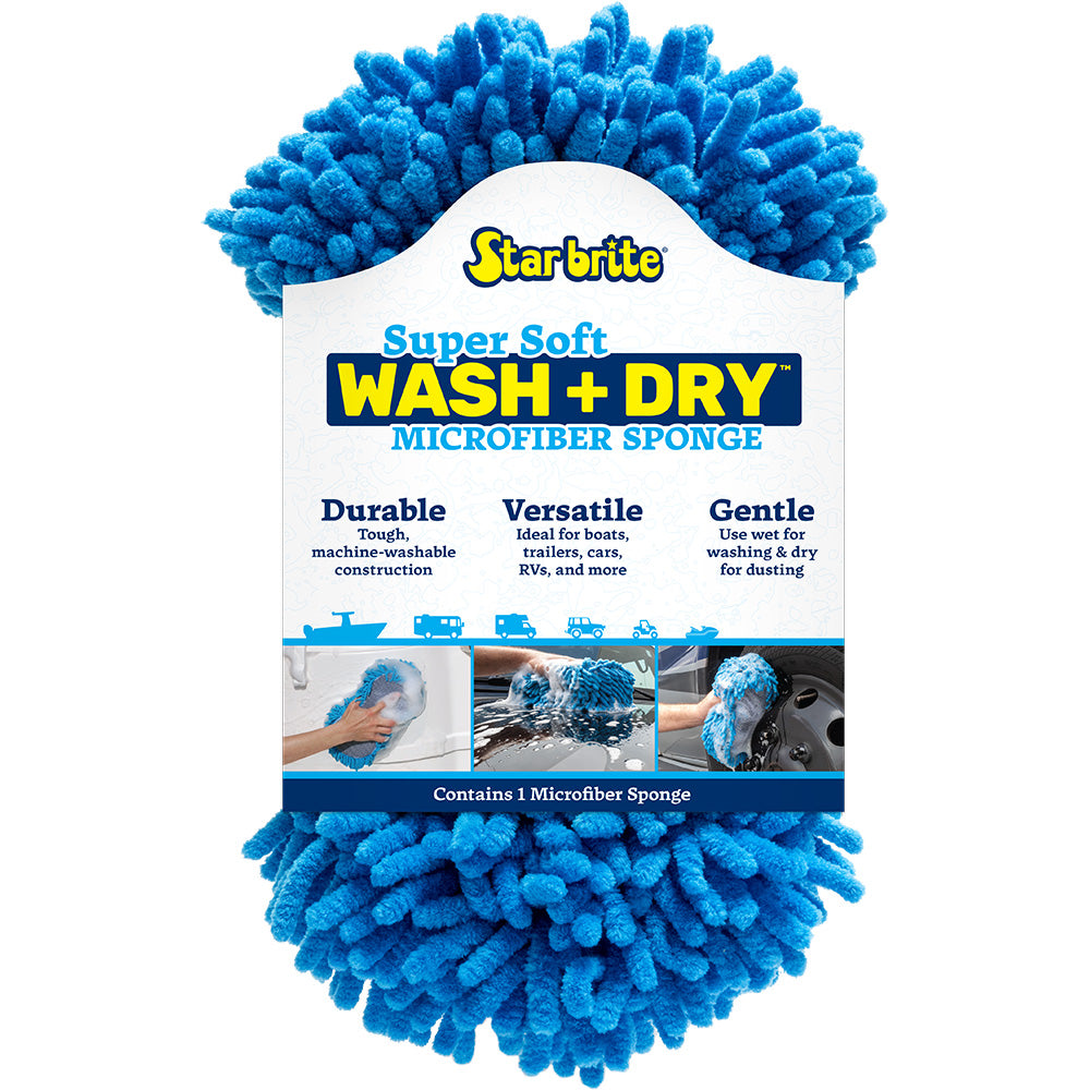 star brite microfiber sponge dual sided blue