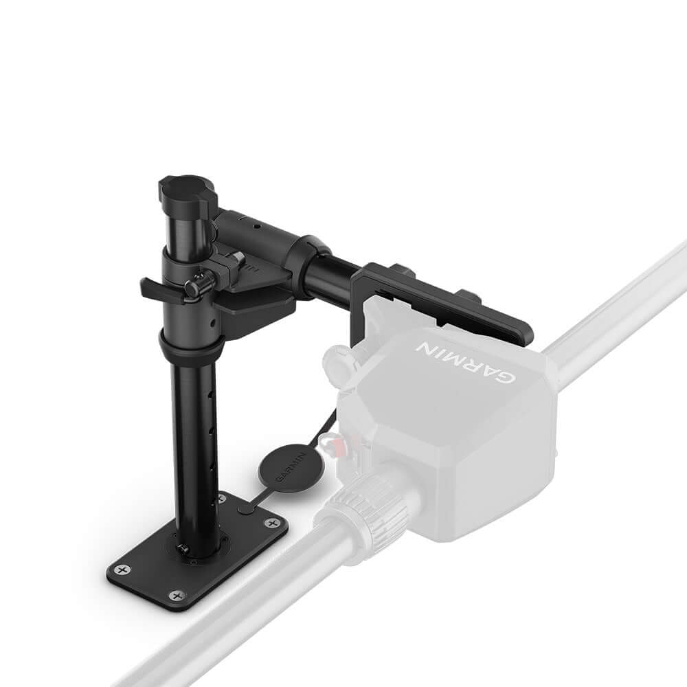 Garmin Gunnel Mount System f/Spy Pole [010-13404-02] mounted on a vessel deck for easy pole operation.