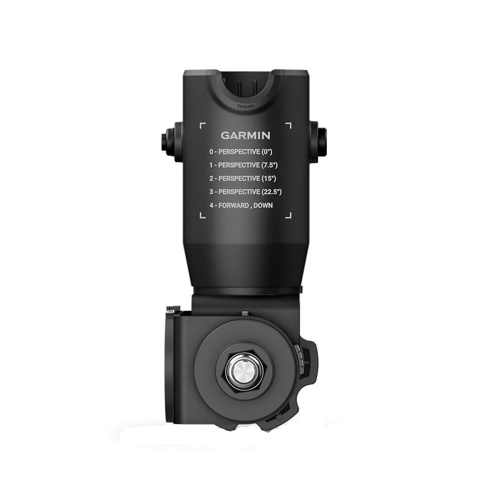 Garmin Adjustable Perspective Bottom Mount for LiveScope Transducers [010-13404-70] with adjustable viewing angles.