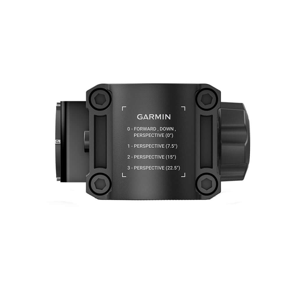 Garmin Adjustable Perspective Shaft Mount for LiveScope Transducers [010-13404-41] showing adjustable viewing angles.