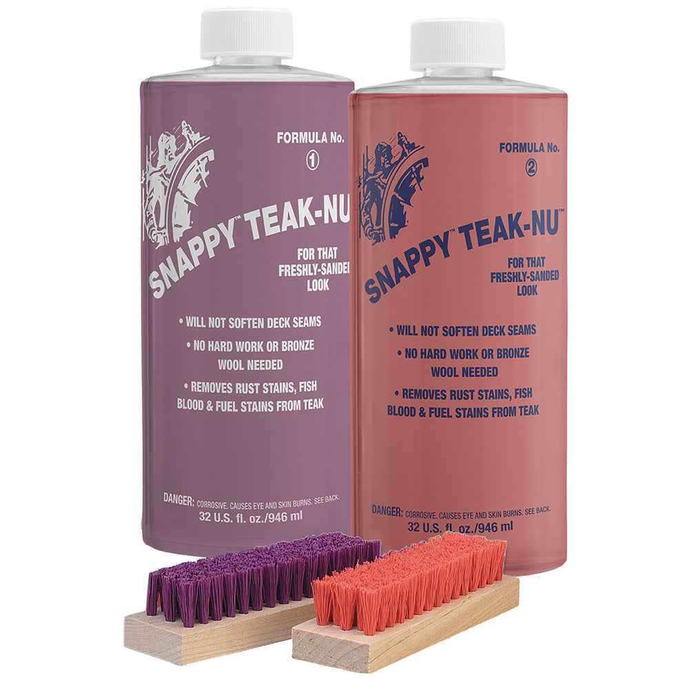 snappy teak cleaner kit teak nu 2 step system snappy teak cleaner kit with brush formula 1 and 2 snappy teak cleaner kit for boat teak deck restoration