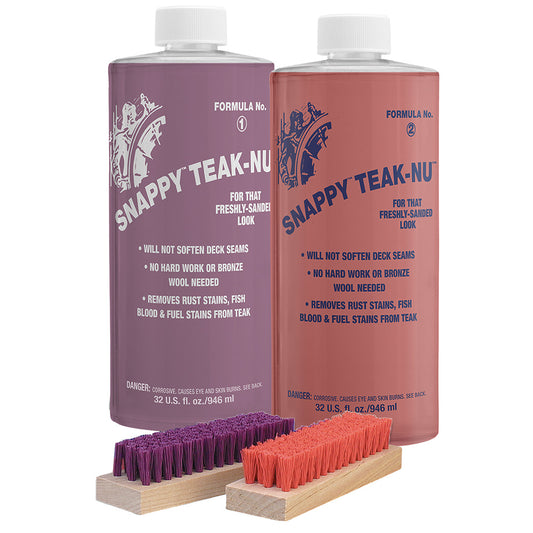 snappy teak cleaner kit teak nu 2 step system snappy teak cleaner kit with brush formula 1 and 2 snappy teak cleaner kit for boat teak deck restoration
