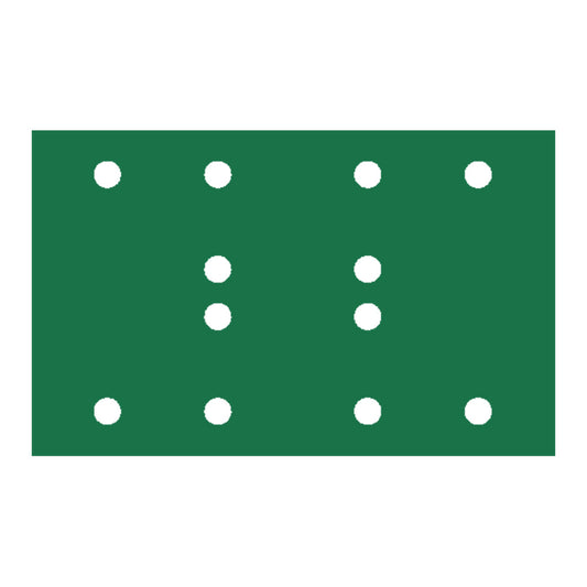 RUPES PROCUT Film Abrasive Sheet 80mm x130mm (3.15" x 5.1") - 12 Holes - P60 Grit *Box of 100pcs [9.45FB060]