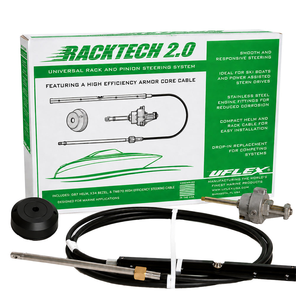 Uflex Racktech - 2.0 High Efficiency Rack  Pinion System Kit - 14' Cable [RACKTECH2.014]