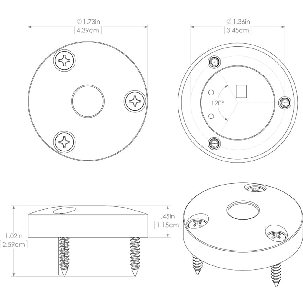 Lumitec High Intensity "Anywhere" Light - Brushed Housing - White Non-Dimming [101033]