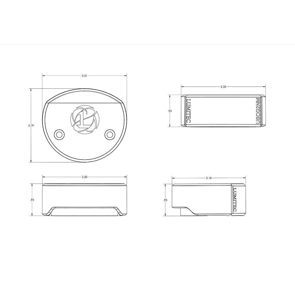 Lumitec Surface Mount Navigation Light - Composite - Starboard Green [101597]