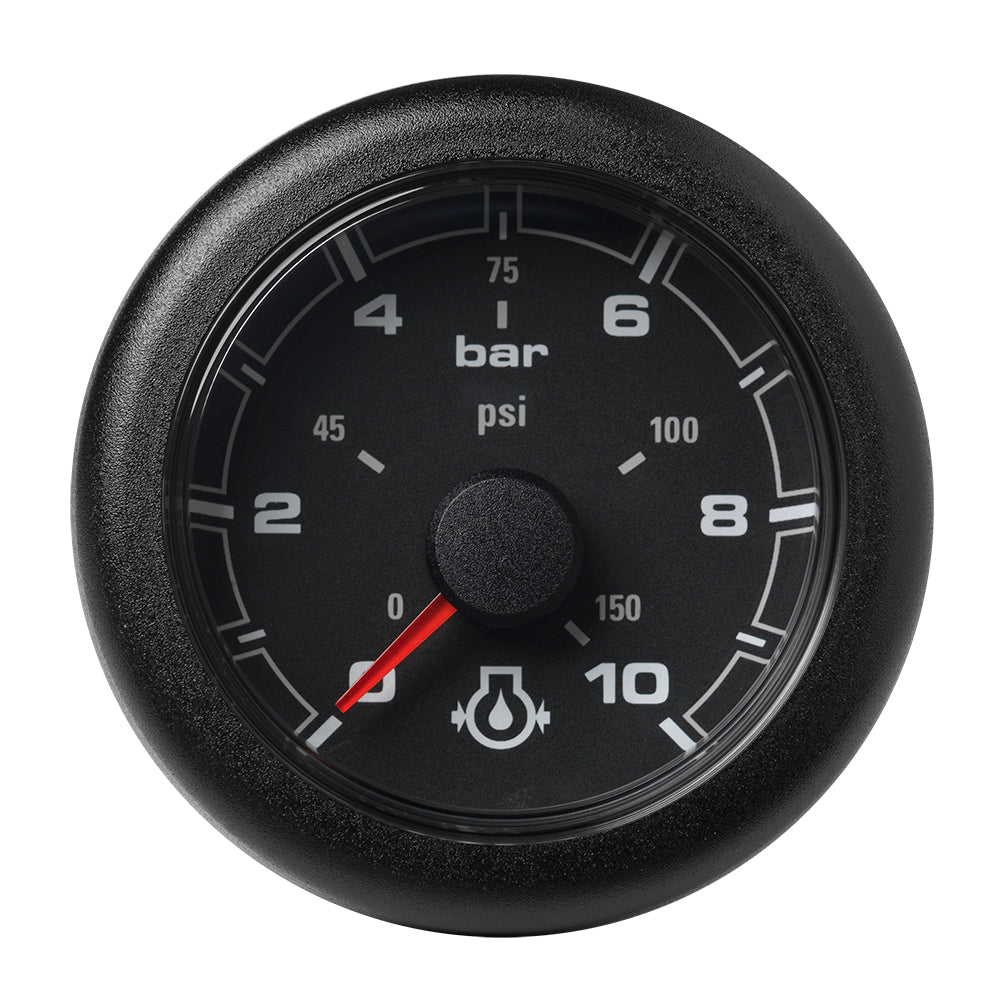 Veratron 52MM (2-1/16") OceanLink Engine Oil Pressure Gauge -10 Bar/150 PSI - Black Dial  Bezel [A2C1066000001]