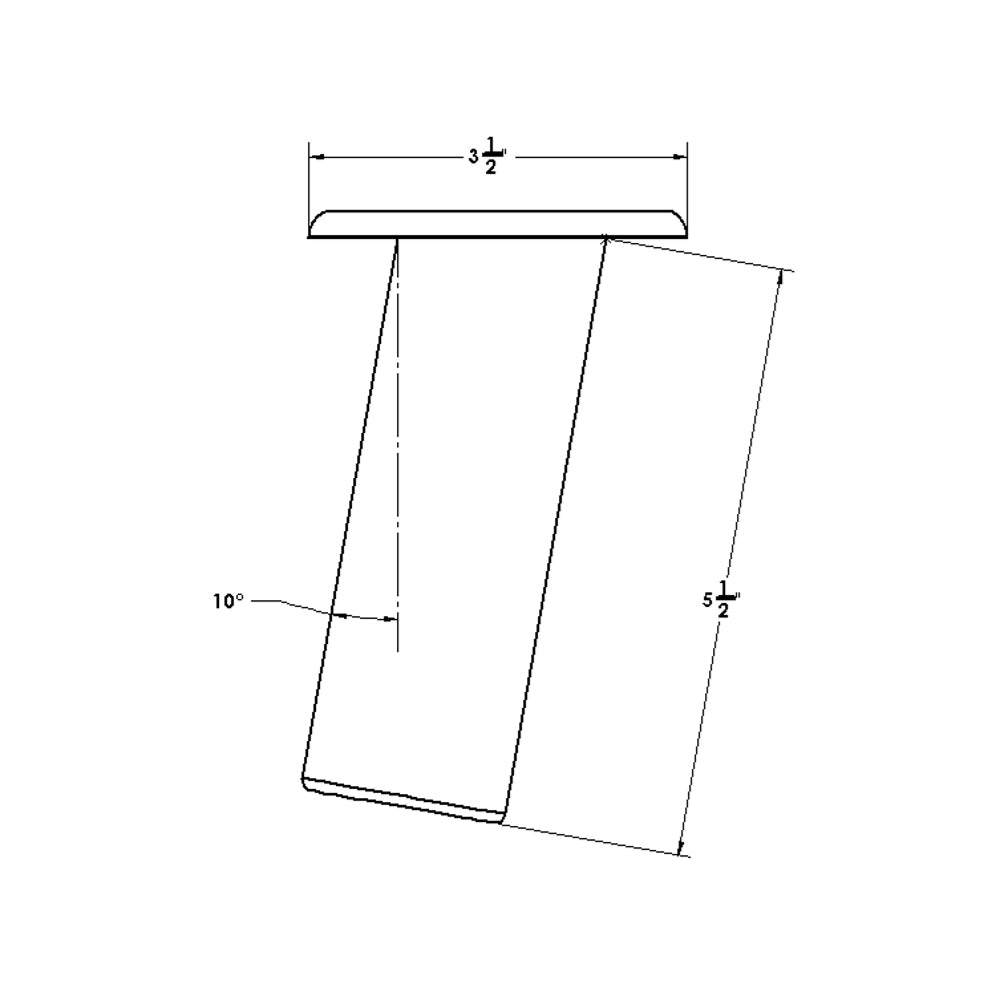 TACO Flush Mount Rod Holder 10 - Deluxe Anodized Finish [F31-0702BXY]