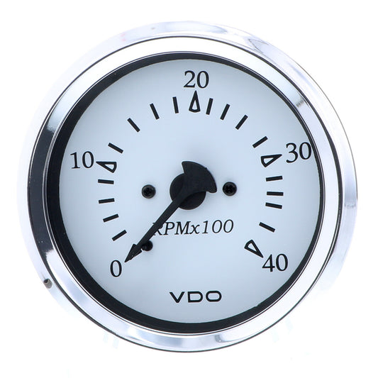 vdo diesel tachometer 4000 rpm marine 85mm white dial vdo marine tachometer white chrome bezel cockpit gauge vdo 4000 rpm tachometer diesel engine marine use