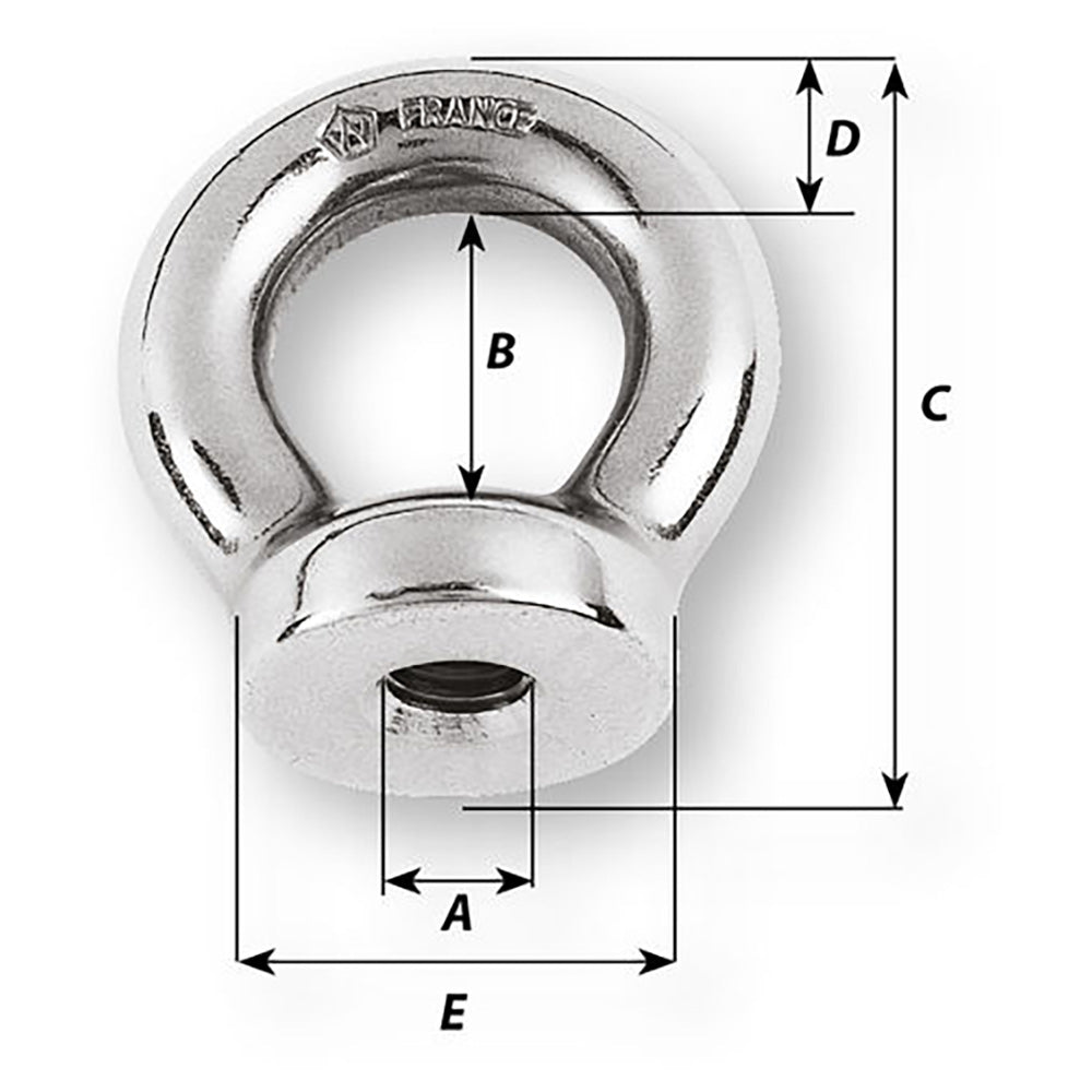 Wichard 12mm Eye Nut - Thread M16 x 200mm [06368]