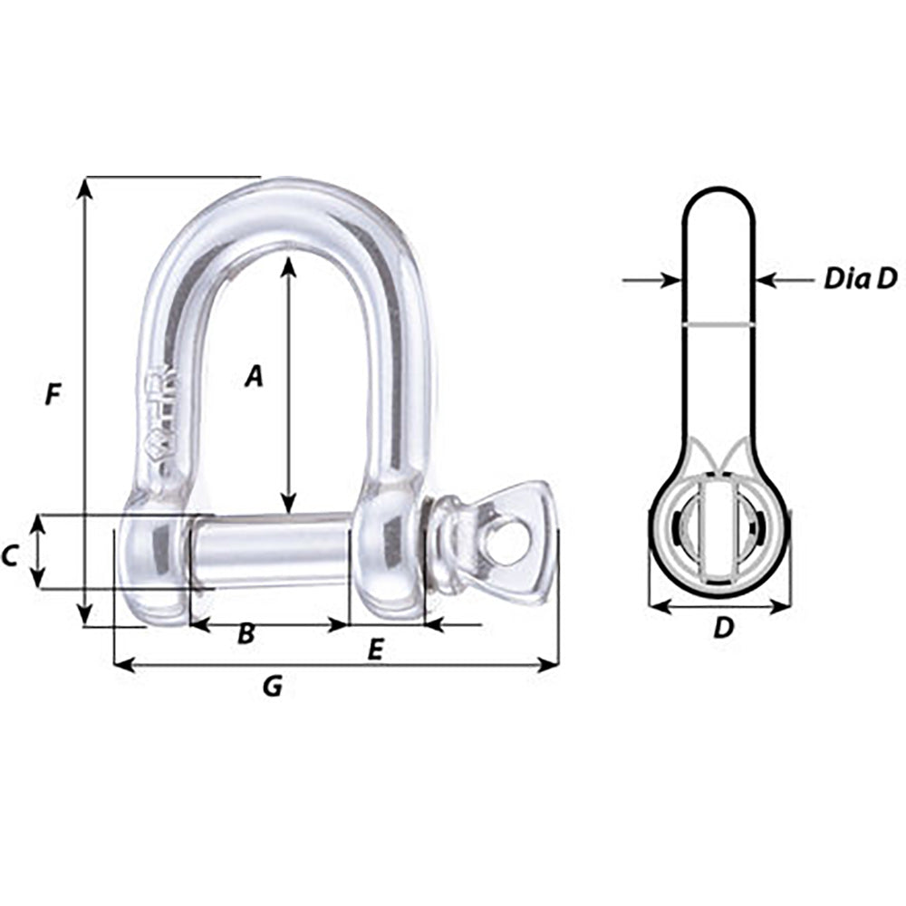 Wichard HR D Shackle - 20mm Diameter - 25/32" [11209]