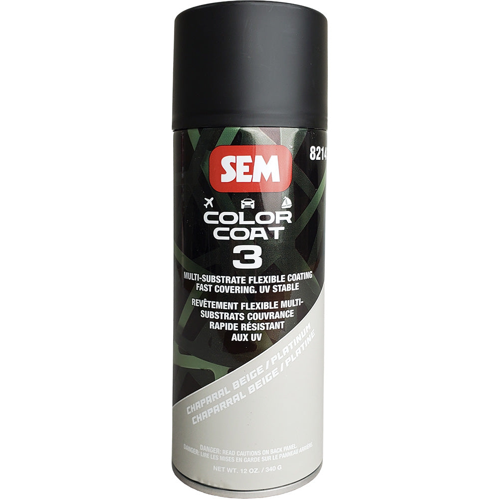SEM Color Coat 3 - Chaparal Beige/Platinum - 12 oz [82143] spray can for flexible coating.