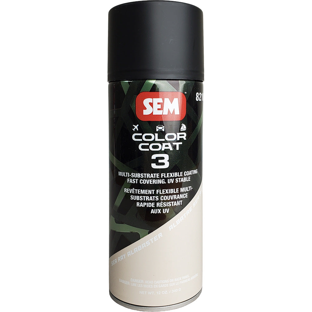 SEM Color Coat 3 - Sea Ray Alabaster - 12 oz [82103] flexible coating can for various substrates.