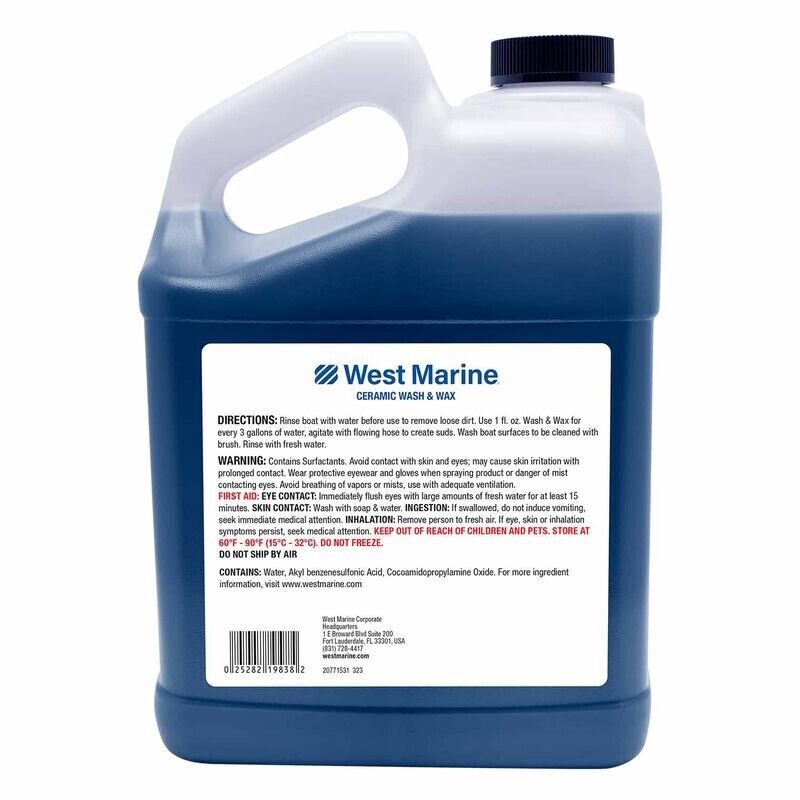 WEST MARINE Ceramic Wash & Wax, 128 oz.